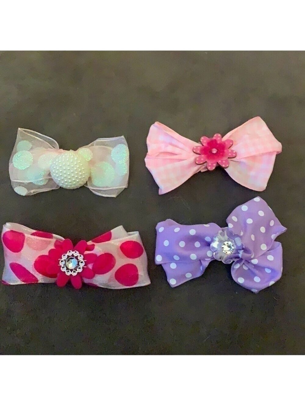Dog Hair clips (4) new